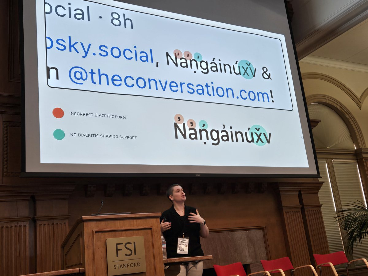 siliconstanford's tweet photo. Bridget Chase: updated 5 existing typefaces to not only incorporate the new characters, but take into consideration the typographic preferences that communities have for their languages. Diacritic positioning is important and can be challenging. #FaceInterface https://t.co/JVS6cKLJMC