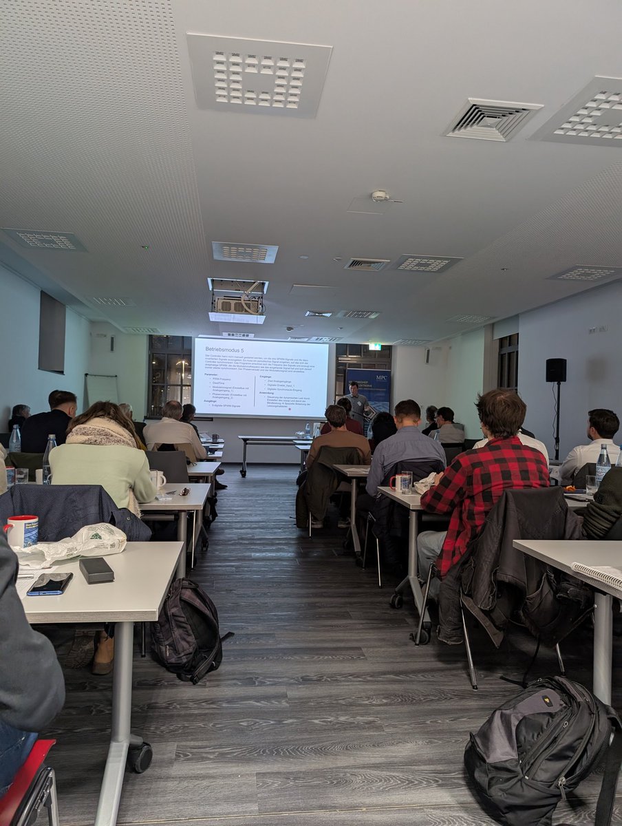 Wrapping up a great day at the 68th MPC Workshop with the final presentation. Many thanks to HS Düsseldorf for the excellent organization and inspiring insights! #Mikroelektronik #Leistungselektronik <a href="/ElectronicsDrv/">E&D @ElectronicsAndDrives@mastodon.social</a>