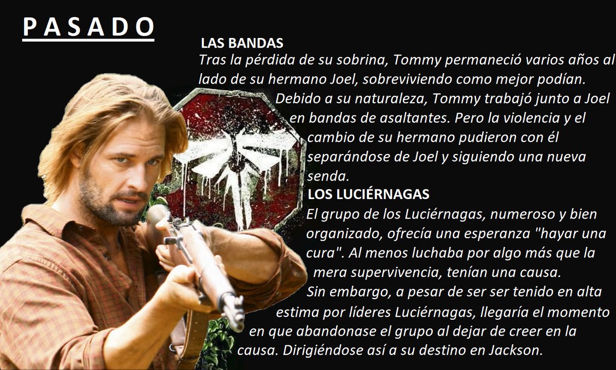 Tom Myller. Tommy para los amigos.

(Con variantes al canon original)
 #TLOURP #thelastofusRP #apocalypticRP #TWDRP #DaysGoneRP #ApocalipsisZRP #ZombielandRP #28DaysLaterRP #FalloutRP #TheroadRP #StalkerRP #Metro2033RP