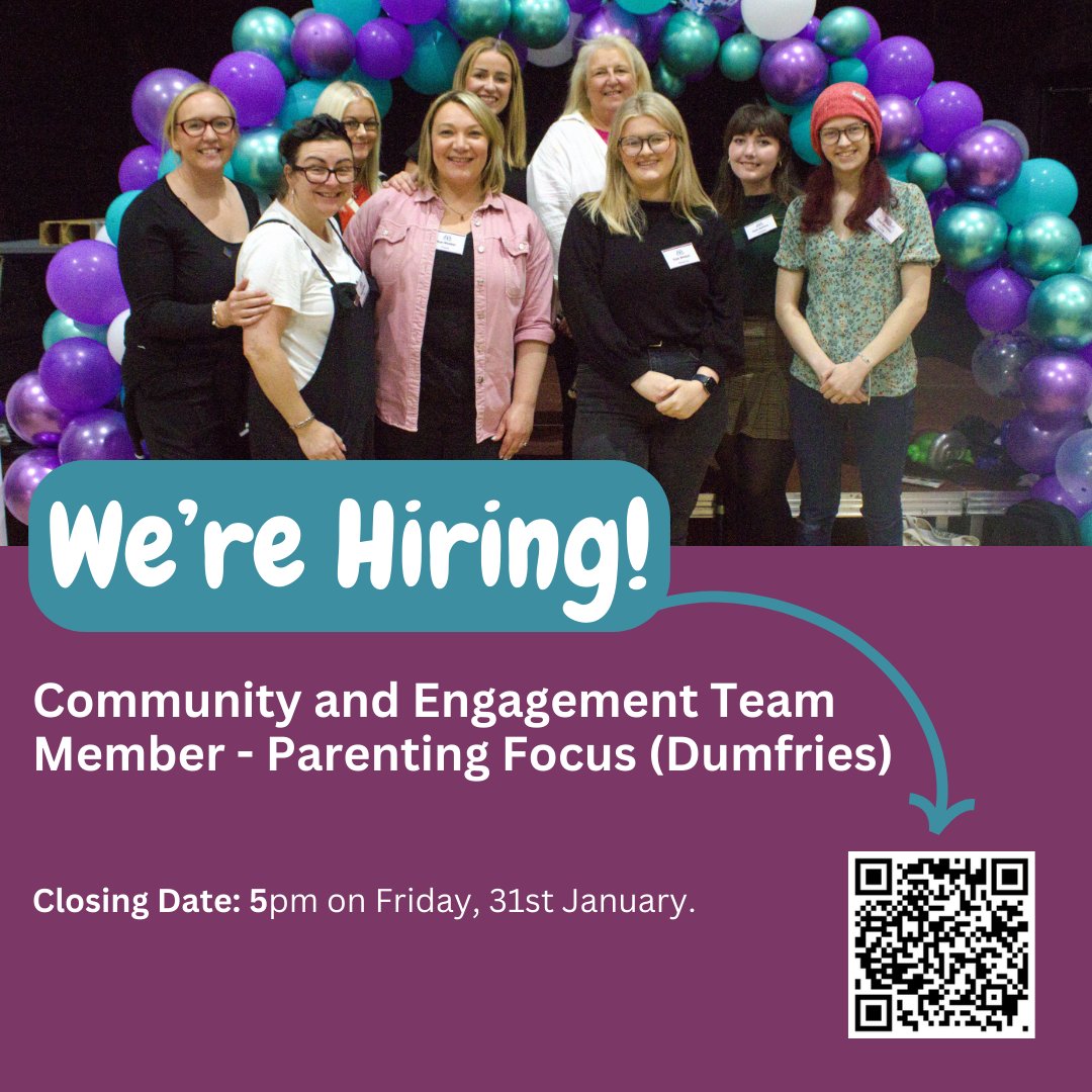 We're hiring! Join our team in Dumfries to support parents with care experience. If you're passionate about empowering others &amp; have experience in community engagement, apply before 5pm 31st  January! whynottrust.org/about-us/vacan………… #JobOpportunity #NowHiring