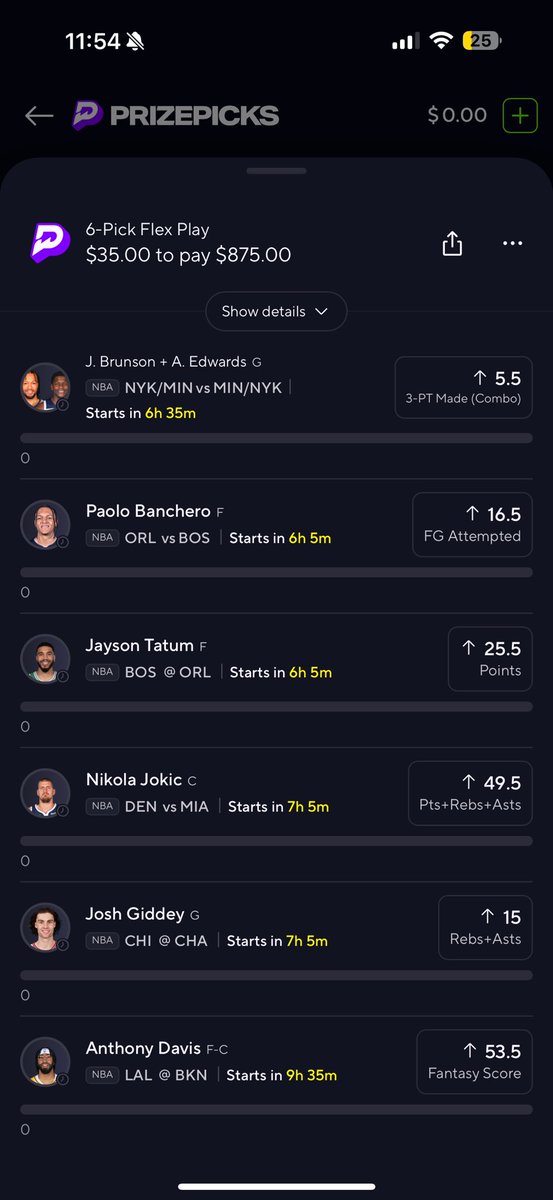_TinoB's tweet photo. @PrizePicks This the slip ppl let’s get this money 💰 https://t.co/m5JayyXRNh
