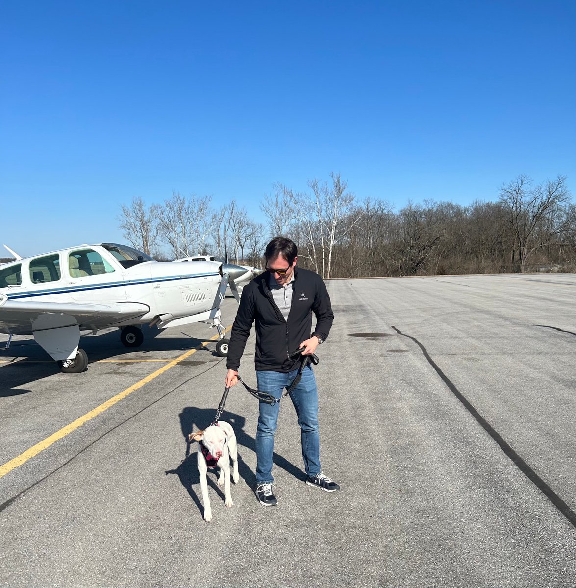 Pink Heart Rescue, an organization that helps dogs who have been born blind, deaf or both due to inheriting the double merle gene as a result of irresponsible breeding, reached out to PNP to arrange a flight for Emmilou from WV to her "furever" home in NC✈️Thank you! #pilotsnpaws