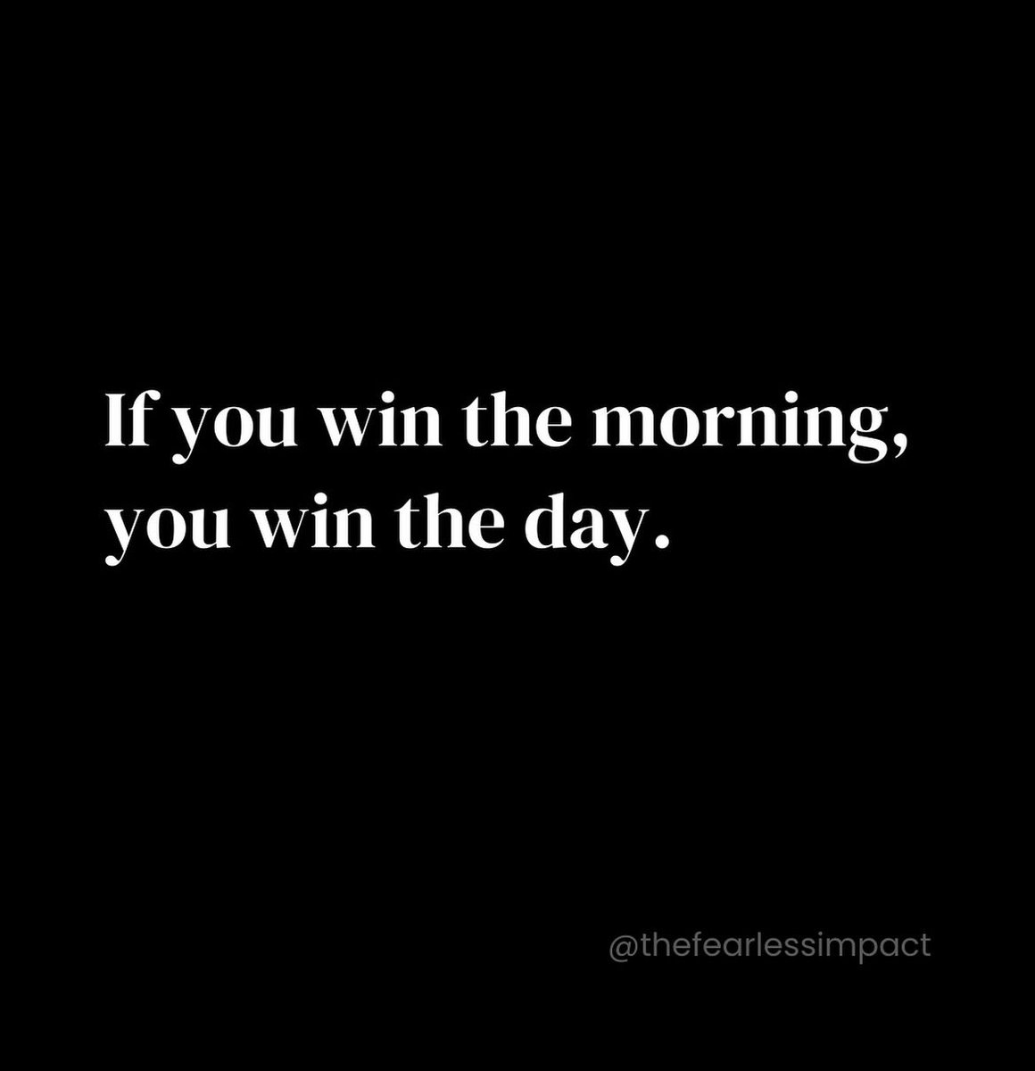 Do you have a morning success ritual?