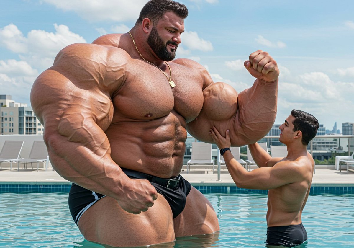 The passionate moment of your Muscle-Monster-CEO