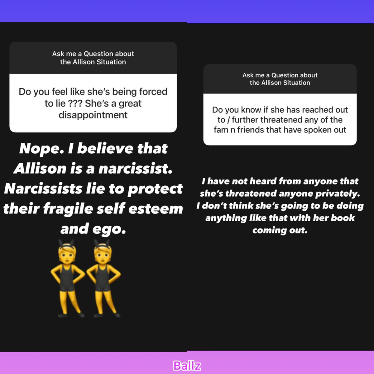 with_ballz's tweet photo. Here are all the questions I think #katiejoy asked her self in regards to THE Allison

#woacb #allisonholker #StephenBoss #twitch #RIP https://t.co/7ZW3ZH4dct