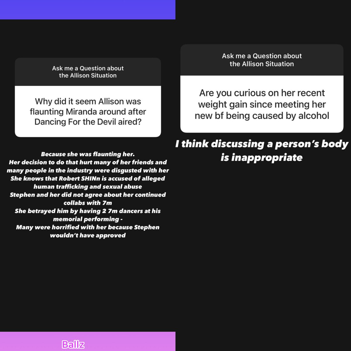 with_ballz's tweet photo. Here are all the questions I think #katiejoy asked her self in regards to THE Allison

#woacb #allisonholker #StephenBoss #twitch #RIP https://t.co/7ZW3ZH4dct