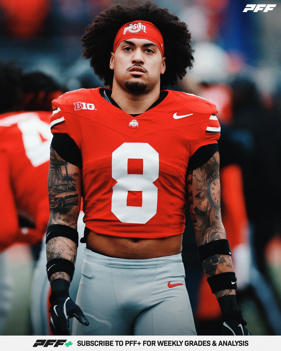 PFF College (@pff_college) on Twitter photo Highest Graded Run Defender in College Football This Season:
🔴 Lathan Ransom, Ohio State: 93.5
<a href="/OhioStateFB/">Ohio State Football</a> Highest Graded Run Defender in College Football This Season:
🔴 Lathan Ransom, Ohio State: 93.5
<a href="/OhioStateFB/">Ohio State Football</a>