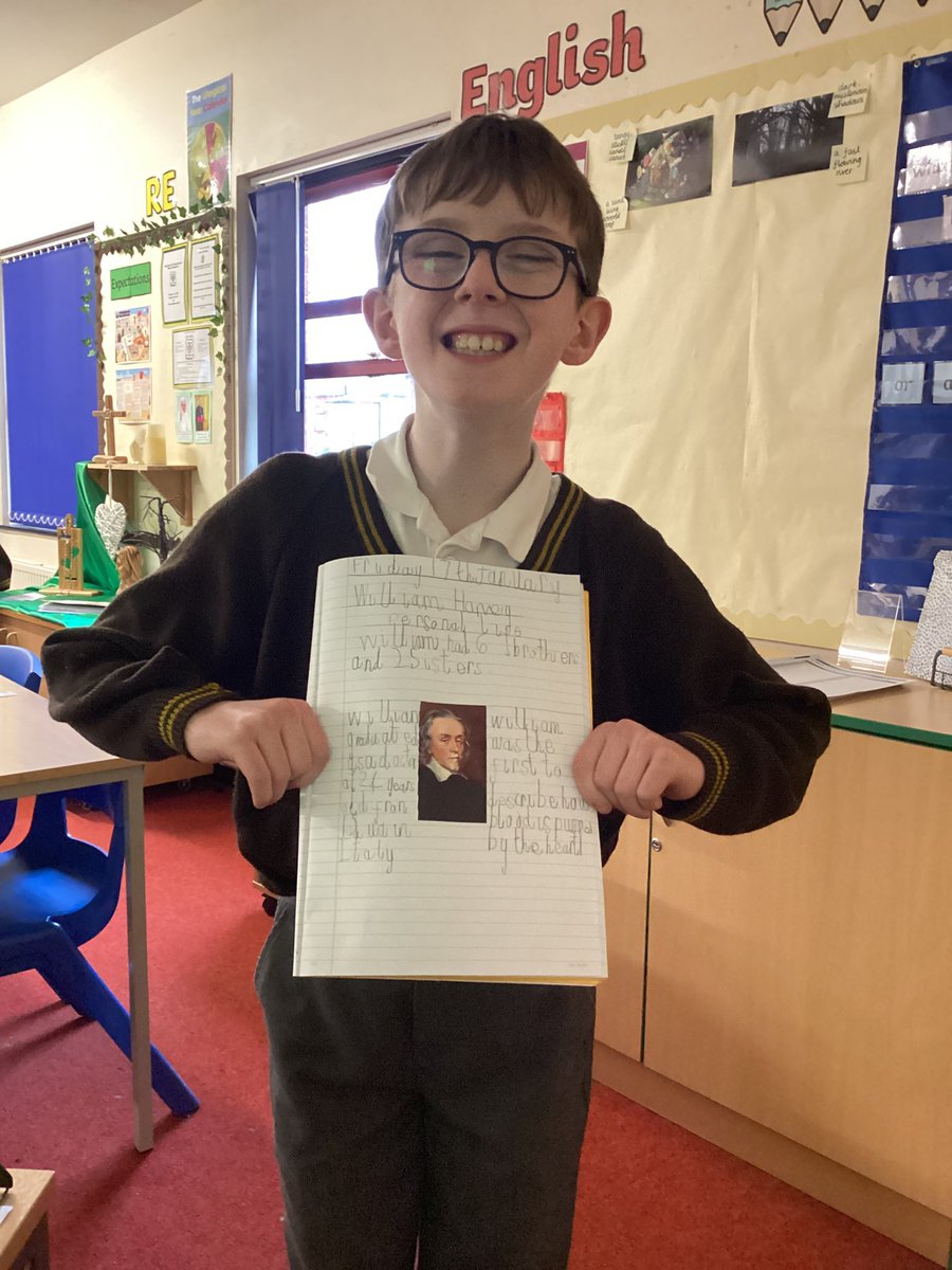 We had lots of fun today learning about a new scientist who developed the idea of the circulatory system. #stherbertsscience