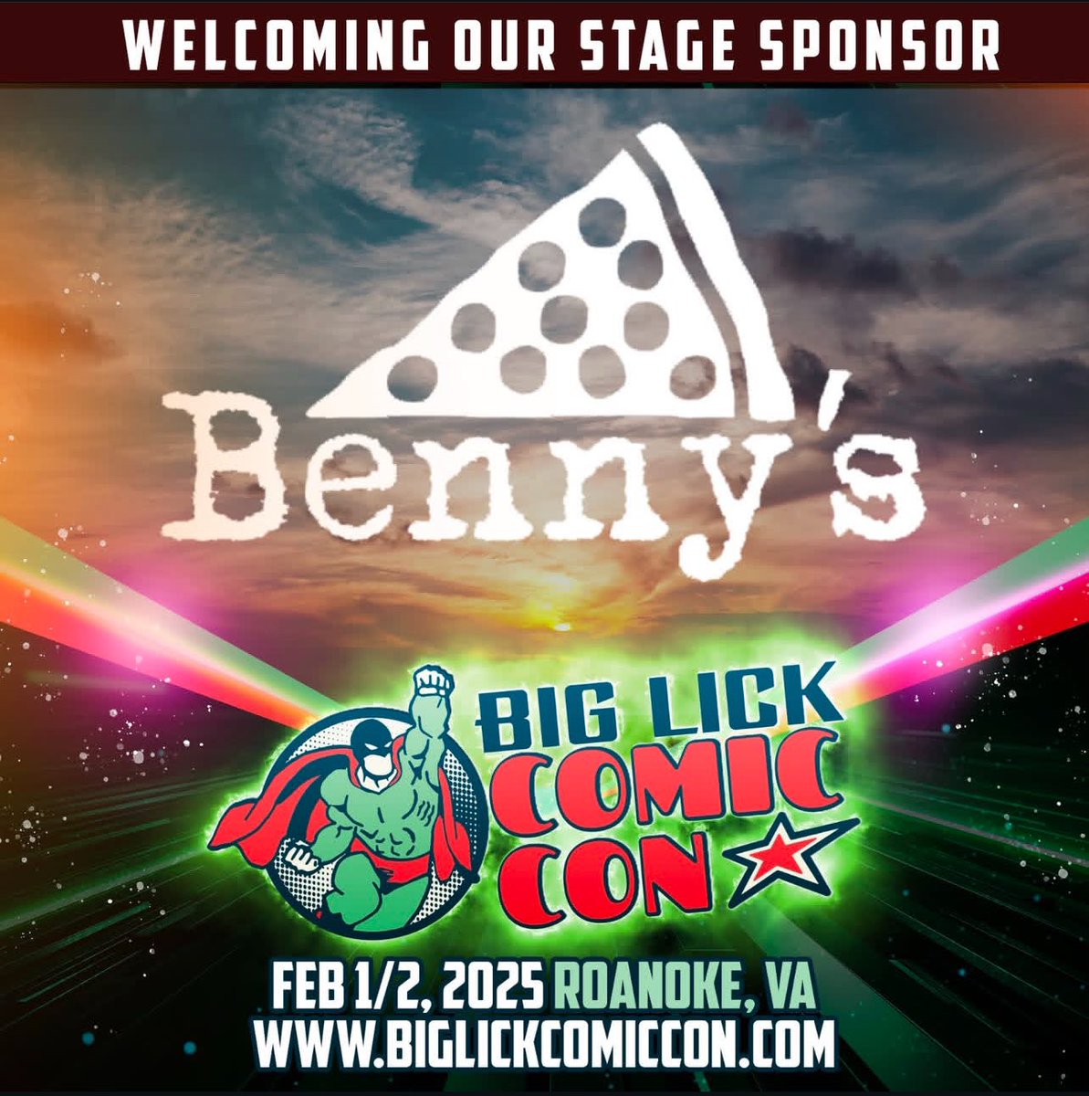 We’re stoked to sponsor 💥BIG LICK COMIC CON💥 in Roanoke, VA, Feb 1-2!