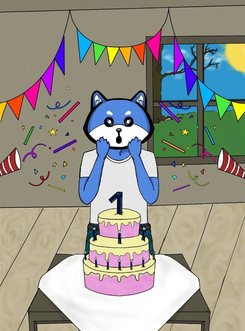 Happy bday to the bluest dog on Sui 🎂💙