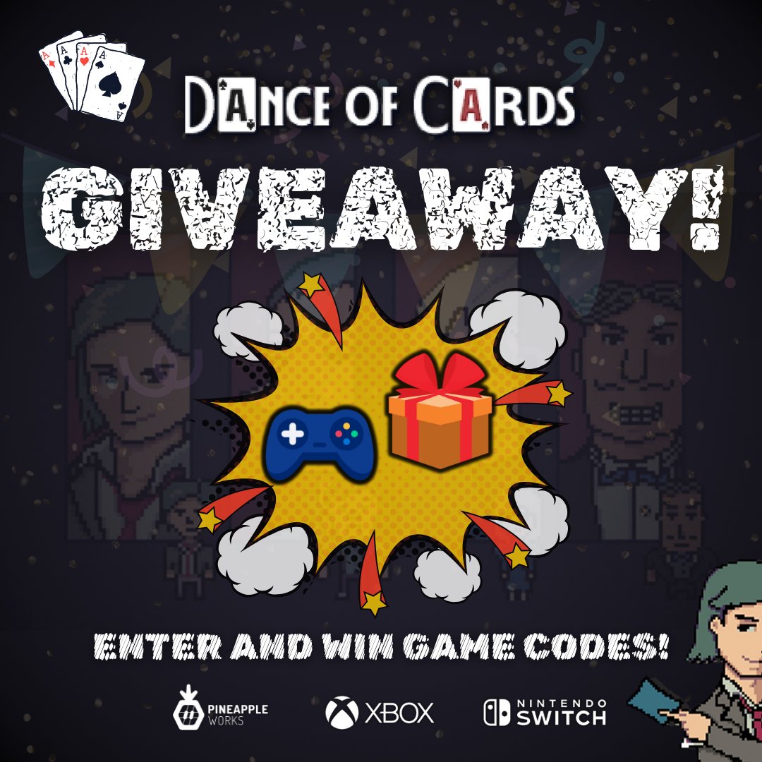 pineapple_works's tweet image. 🎁We're celebrating upcoming Dance of Cards #NintendoSwitch &amp;amp; #Xbox release with #giveaway!🥳

✅Follow us, like &amp;amp; RT this post!
✅ Tag a friend in the comments! 
✅ U can also post funny #gaming meme for extra entry points!

On January 23rd we'll pick 6 lucky winners! 🏆

🍍…