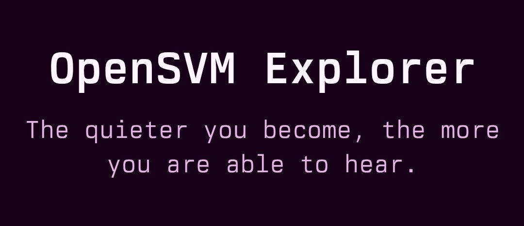 My biggest hear me out atm is OpenSVM  by <a href="/0xrinegade/">rinegade (svm/acc)</a>

Basically $SVMAI is a direct <a href="/solscanofficial/">Solscan</a> competitor with their solcan.com product. With an integrated built-in AI assistant.

They also serve as an Open Solana Vertual Machine that helps execute smart
