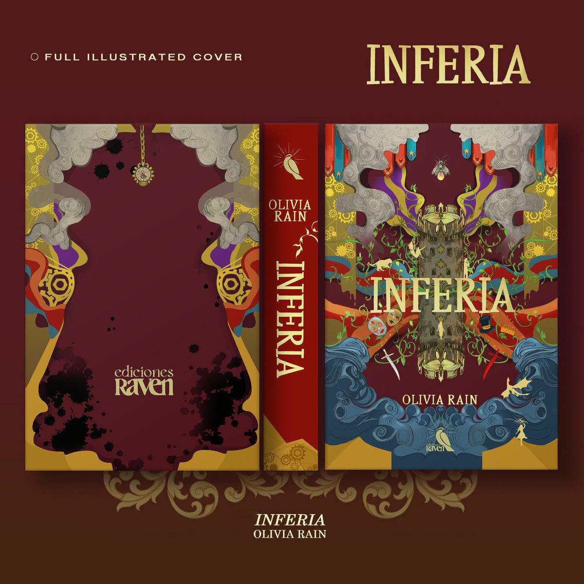 LinaGanef's tweet image. 🎭INFERIA🎭
ilustrar esta cubierta fue increíble. Trabajar junto a una editorial como @ediciones_raven fue maravilloso, de igual forma acompañar a @oliviarainart en darle vida a su debut. Viene con solapas ilustradas y un diseño lleno de detalles 🩷 #art #NOIA #FUCKIA