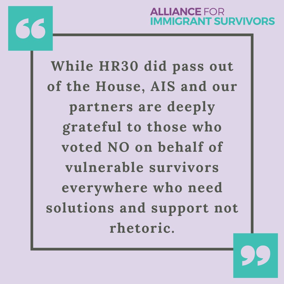4ImmSurvivors's tweet photo. AIS deeply appreciates all House members who stood with #ImmigrantSurvivors of gender-based violence who voted NO on #HR30, a bill that threatens survivor safety. Thank you for your leadership & unwavering support! ❤️🧡💛 @RepEspaillat @RepRaskin @RepJayapal @RepGwenMoore https://t.co/9pOdJaEtuG