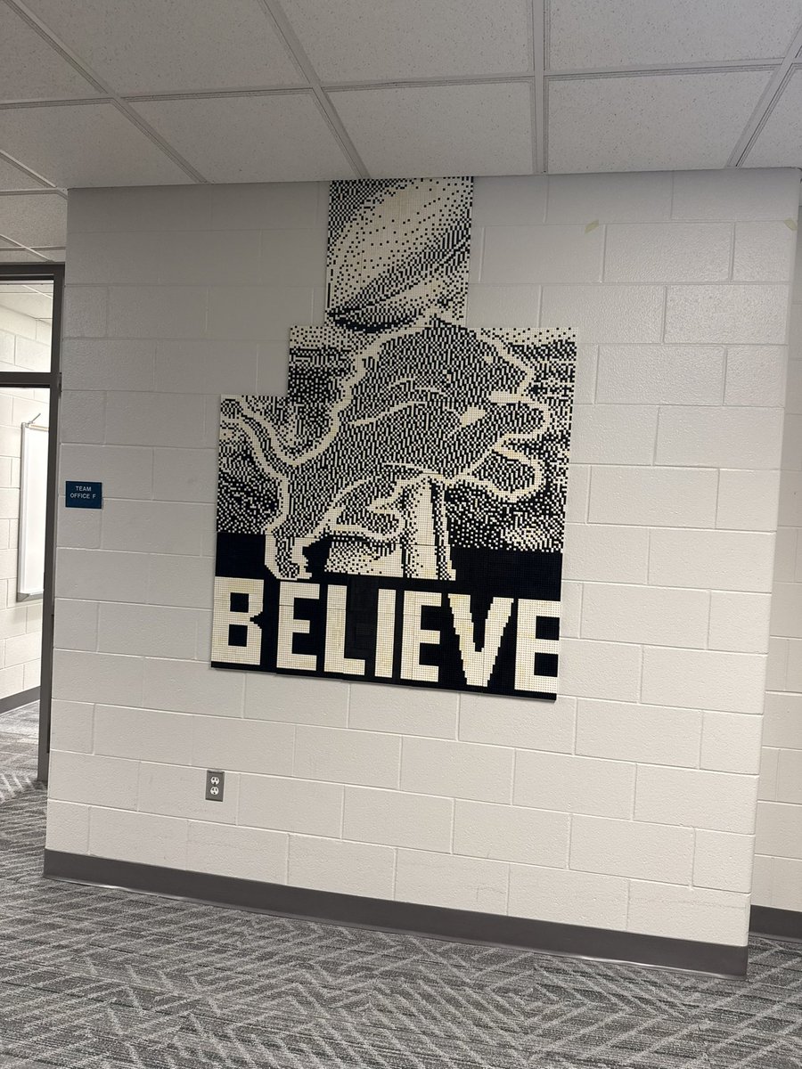 WaldonMS's tweet photo. To practice this week’s positive project trait “Prudence”, this 7th grade team worked together to make a Detroit Lions mural, made from legos. They felt this Detroit Lions team exemplifies prudence every day. So amazing! GO LIONS! 🦁 @LkOrionSchools #P2 #PositivityProject https://t.co/uzMKwm4DRF