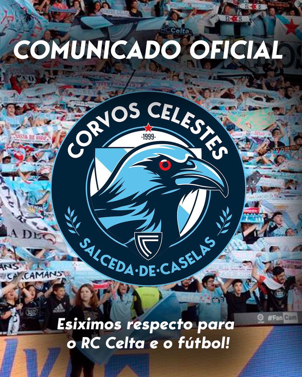 corvos_celestes's tweet image. COMUNICADO‼️
@RCCelta 
@FdPcelta 
@mmourino