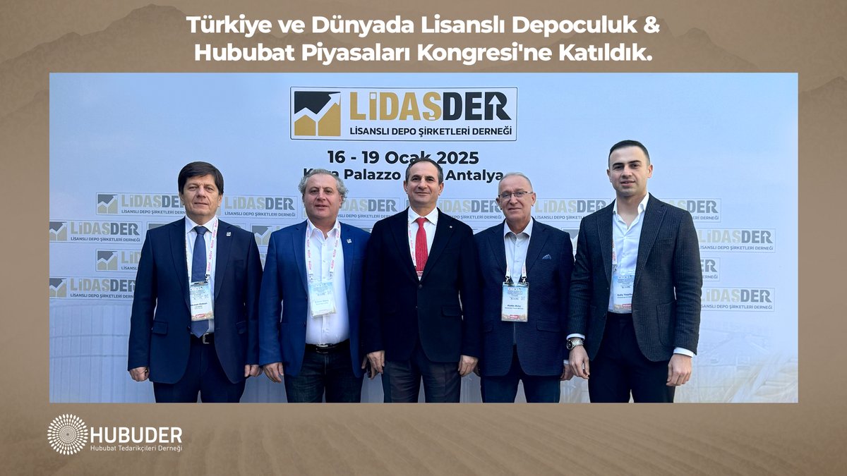 Yönetim Kurulu Başkanımız Gürsel Erbap, Yönetim Kurulu Üyelerimiz Hikmet Özkan , Erkan Genç, Hakkı Kılıç ve Safa Yesilbas, LİDAŞDER 'in düzenlediği "Türkiye ve Dünyada Lisanslı Depoculuk ve Hububat Piyasaları Kongresi"ne katıldı.