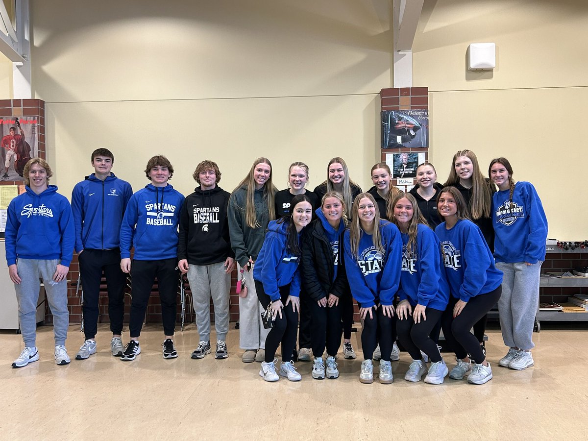 EastSpartans's tweet photo. We Are Sparta had a GREAT time at Lux today!  Lots of great questions about high school from the 8th graders!  We enjoyed getting to meet a lot of Future Spartans!  See you at 8th Grade Night on January 22nd. https://t.co/0unhAGAoFt