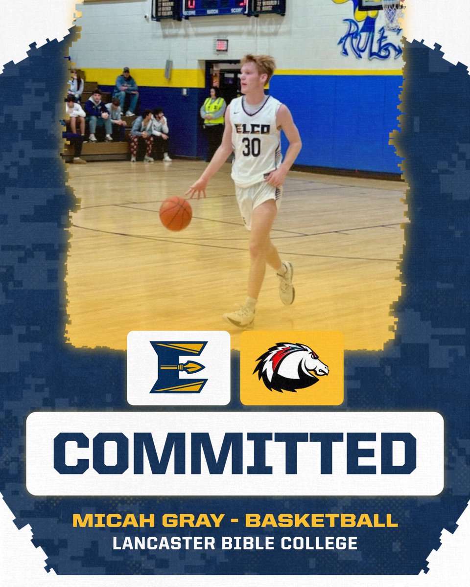 Congratulations to senior Micah Gray on his recent commitment to continue basketball @ Lancaster Bible College! 🏀 #ElcoExcellence <a href="/LebCoSports1/">LebCoSports.com</a> <a href="/elcosd/">ELCO School District</a> <a href="/lancasterbible/">Lancaster Bible College</a>
