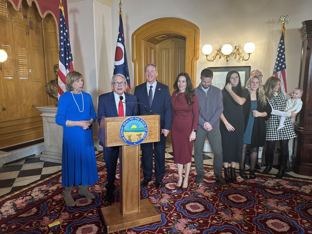 MorganTrau's tweet image. BREAKING NEWS: Ohio @LtGovHusted will be moving from the Buckeye State to D.C., earning the coveted appointment to replace Vice President-elect JD Vance in the U.S. Senate.

I was first to report Husted met with Trump and Vance in Dec.

@WEWS @WCPO @OhioCapJournal