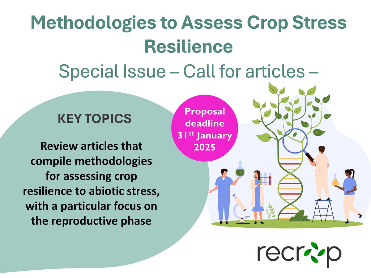CALL FOR ARTICLES: 2 WEEKS LEFT BEFORE SENDING YOUR PROPOSAL
Once the proposal is accepted, you have 6 months to submit your manuscript.

Learn more: bit.ly/3AEc19O 
<a href="/Recrop22157/">Recrop CA 22157</a> @R_Boisivonlab @LievermanMichal @Wileyplantsci