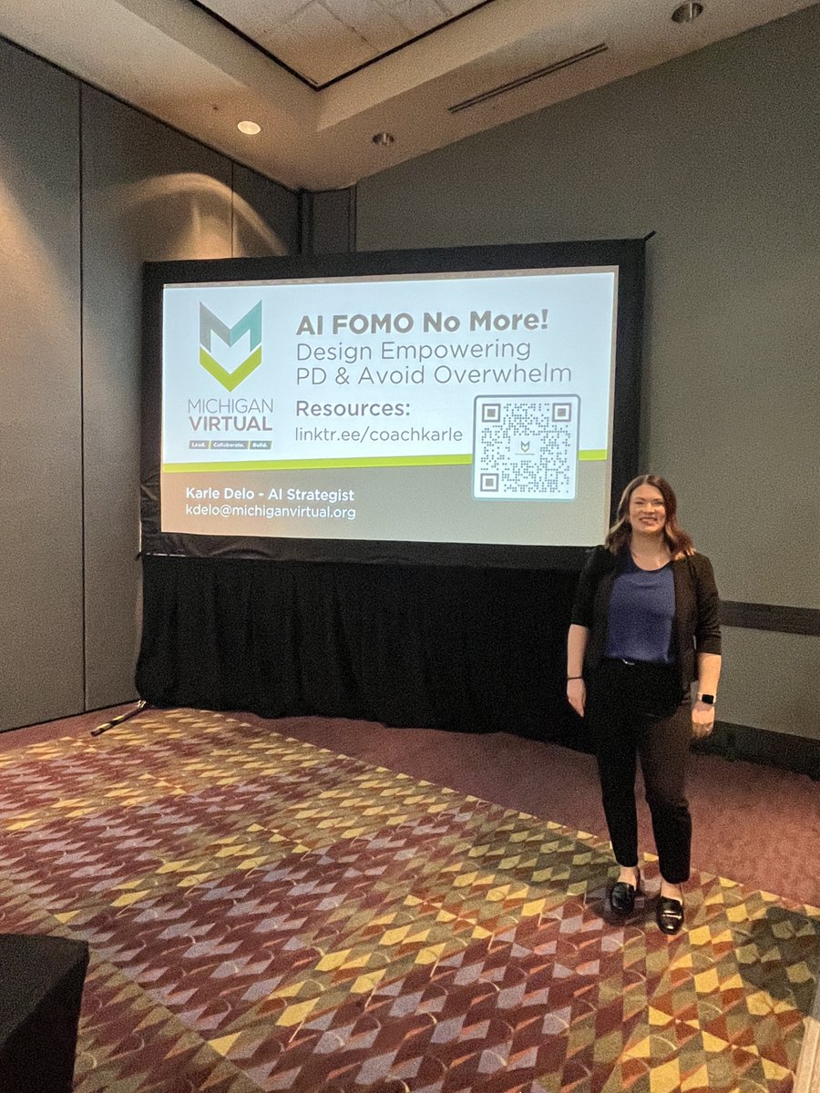 While most of us were <a href="/MASASupts/">MASA</a>, @coachkarle was representing our AI work from Michigan on the national stage to three packed rooms at #FETC this week!  Want Karle to help you directly?  Contact our AI Lab:  hubs.la/Q032Y9qM0  #MVEverywhere