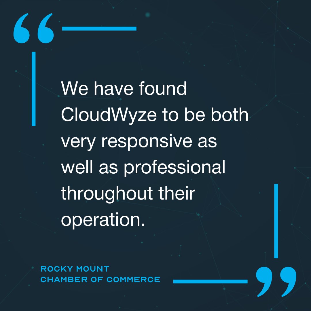 CloudWyze's tweet photo. 💙A big thank you to the Rocky Mount Chamber of Commerce for their kind words. We’re proud to support local organizations like the Chamber with secure, reliable, and innovative technology solutions. 
Learn more: https://t.co/WyrvgiGHbO

#WilmingtonNC #SupportLocal #CloudWyze https://t.co/XTvqhBTV0i