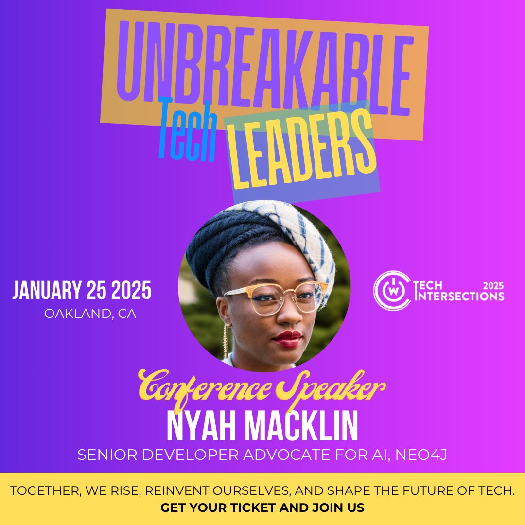 tech_intersect's tweet image. Reimagine AI with Nyah Macklin through an abolitionist lens. Explore data power & AI’s transformative potential in tech & society.
🗓️ Jan 25 | #MillsCollege #Oakland
🎟️ Join Us and Get Your Ticket: bit.ly/2025techinters…
#TechIntersections #WOCinTech #AI #BlackWomenAI