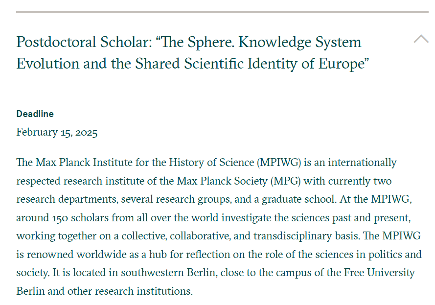 CHAMA_DHST's tweet photo. The Sphere project, led by Matteo Valleriani, is hiring a Postdoctoral Scholar (m/f/d) for a two-year position. More details at: https://t.co/12vo1gk2tH #HistoryofScience #postdoc https://t.co/7kBcqXedQK