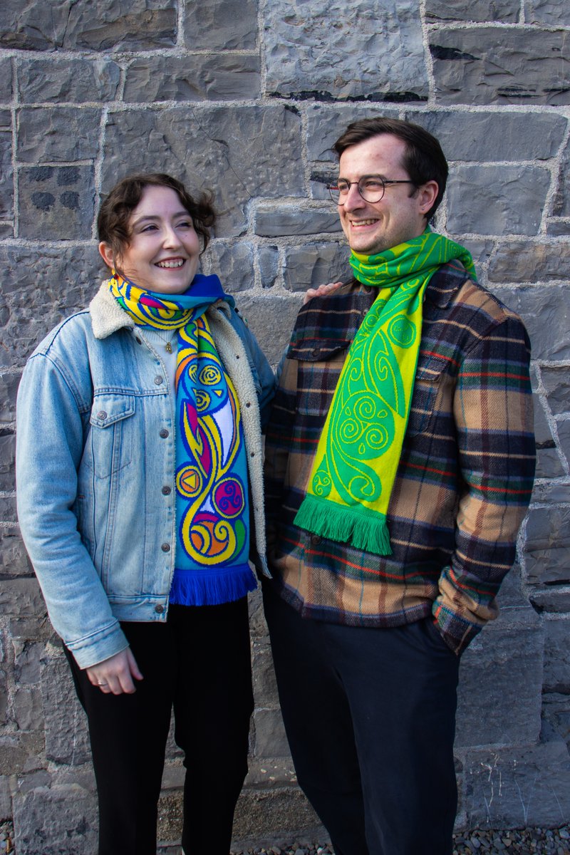 Amylouioc's tweet image. Just in case anyone missed this - the Green Celtic Swirly scarf is up for preorder again! The Blue version is also available on my shop. Please check it out if you're interested, thanks very much 💚