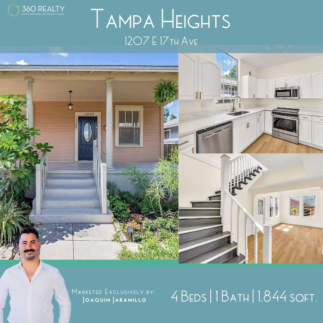 360RealtyTampa's tweet photo. Step into this stunning home at 1207 E 17TH AVE, presented by Joaquin Jaramillo! Located in a vibrant community, it offers both comfort and convenience. Contact Joaquin today to learn more or schedule a tour! https://t.co/kXehYuoCMR
