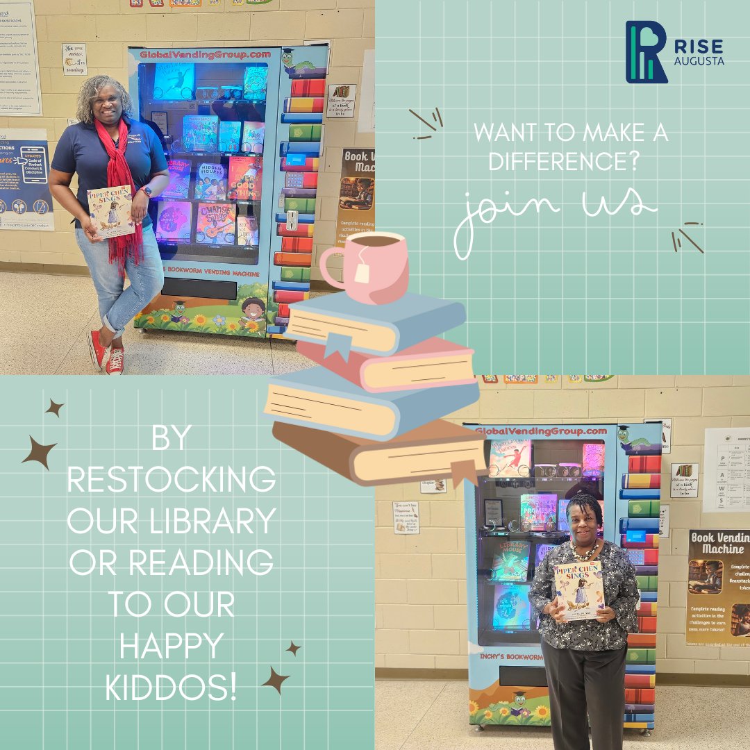 RISEAugustaga's tweet photo. Want to volunteer to help empower Richmond County students through literacy?
Contact us today!
#HelpingHands #DoGood #Read #HappyNewYear #Books #FosterReading #ReadWithMe #RiseAugusta #LittleLibrary
#Volunteer #Donate #BeTheChange https://t.co/8BgPaN9kij