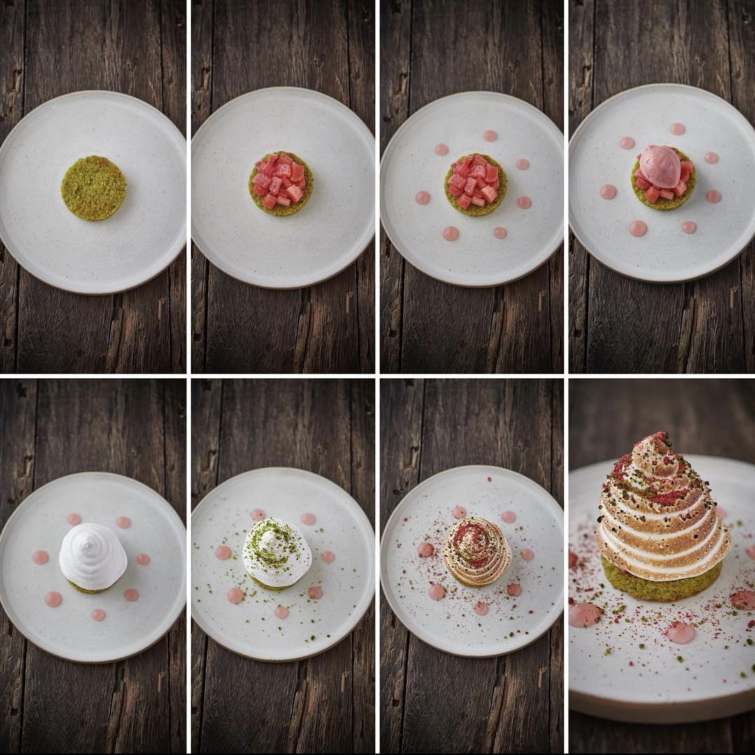 pipeandglass's tweet photo. Yorkshire forced rhubarb and pistachio baked Alaska😋

#onthemenu #bakedalaska #rhubarbseason #rhubarbtriangle #forcedrhubarb #pipeandglass #michelinpub #desserttime #pudding #pistachio https://t.co/ZOpDfZoWiS