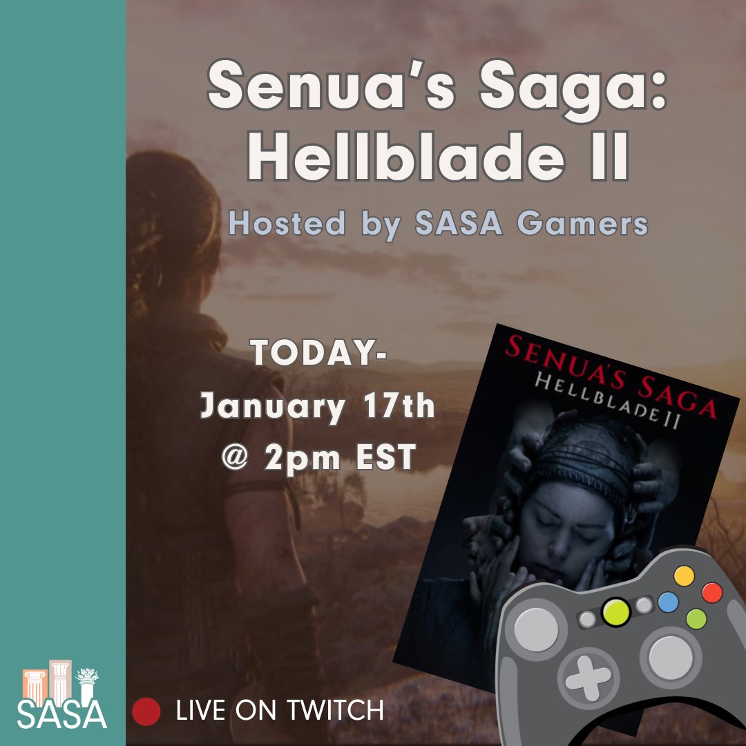 Save Ancient Studies Alliance (@ancientsave) on Twitter photo 🎮⚡Join SASA Gamer <a href="/Alex_Vandewalle/">Alexander Vandewalle</a> and special guest Dr. Sarah Beal for Archaeogaming LIVE playing Senua’s Saga: Hellblade II!!
🗓️ TODAY - January 17th @ 2:00pm EST
➡️ Watch LIVE & Subscribe on Twitch- twitch.tv/saveancientstu…
#VideoGame #GameStudies 🎮⚡Join SASA Gamer <a href="/Alex_Vandewalle/">Alexander Vandewalle</a> and special guest Dr. Sarah Beal for Archaeogaming LIVE playing Senua’s Saga: Hellblade II!!
🗓️ TODAY - January 17th @ 2:00pm EST
➡️ Watch LIVE & Subscribe on Twitch- twitch.tv/saveancientstu…
#VideoGame #GameStudies