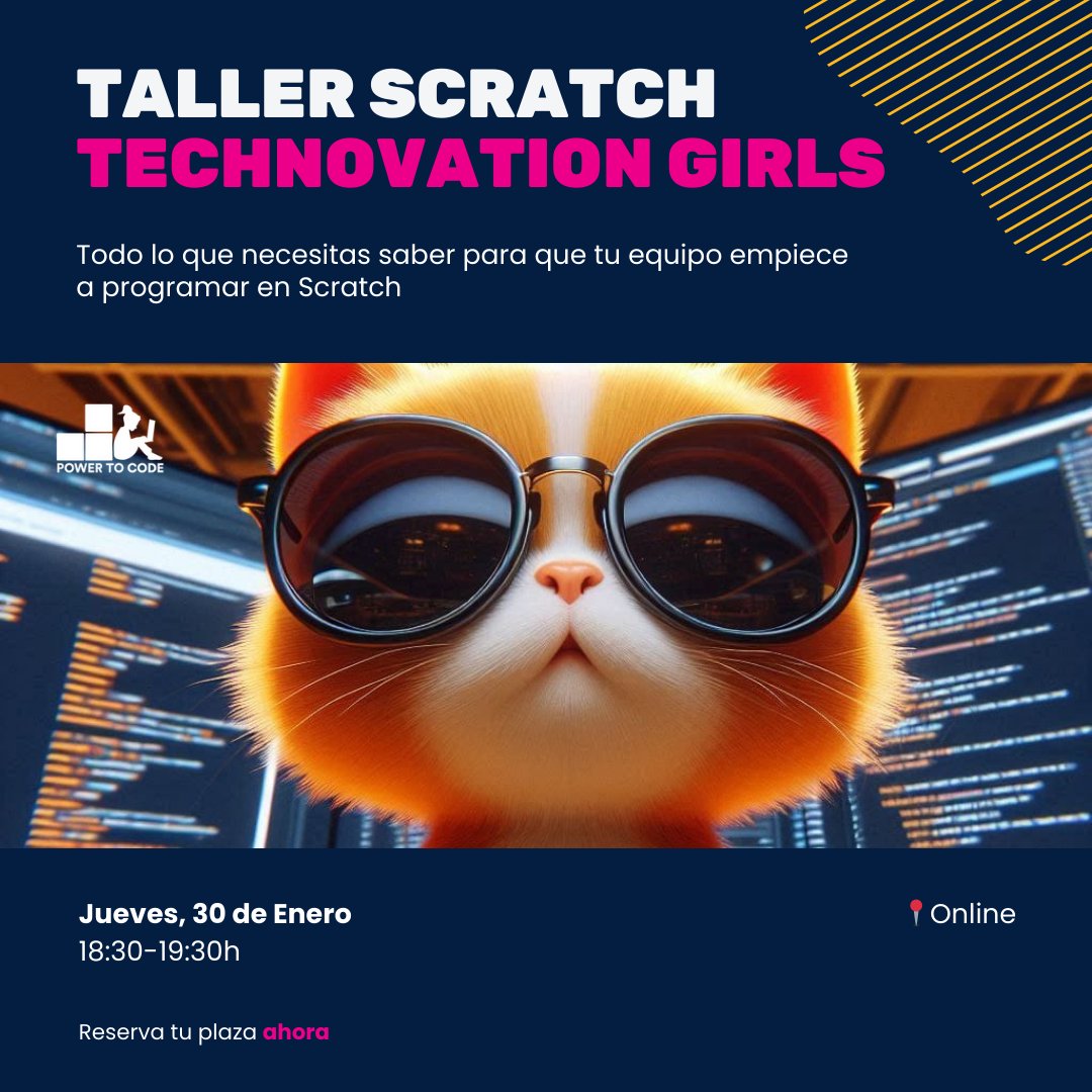 TechnovationMad's tweet image. 🖥️ 30 de enero | Taller online: Scratch para Technovation Girls
Domina Scratch y ayuda a tu equipo a dar sus primeros pasos en programación. 🧩
Apúntate: eventbrite.es/e/entradas-tal…
#TechnovationGirls #STEM #PowerToCode #TGM25