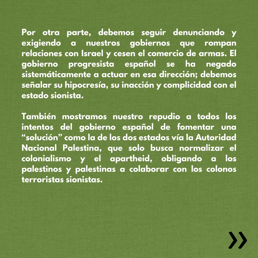 anticapi_'s tweet photo. 🇵🇸 Sobre la tregua en Palestina: la solidaridad internacionalista debe continuar hasta el fin del colonialismo sionista, y acabar con la complicidad de los gobiernos del centro capitalista sobre la cual se sostiene 👇🏾 https://t.co/MkI8z8CYRu