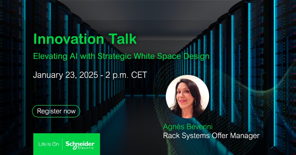 Dive into the future of #AI white space design with our upcoming webinar! 

Learn how addressing rack architecture can unlock new opportunities and tackle challenges in power, cooling, and scalability. 

Seats are limited, so reserve your spot today: spr.ly/6013a90E1