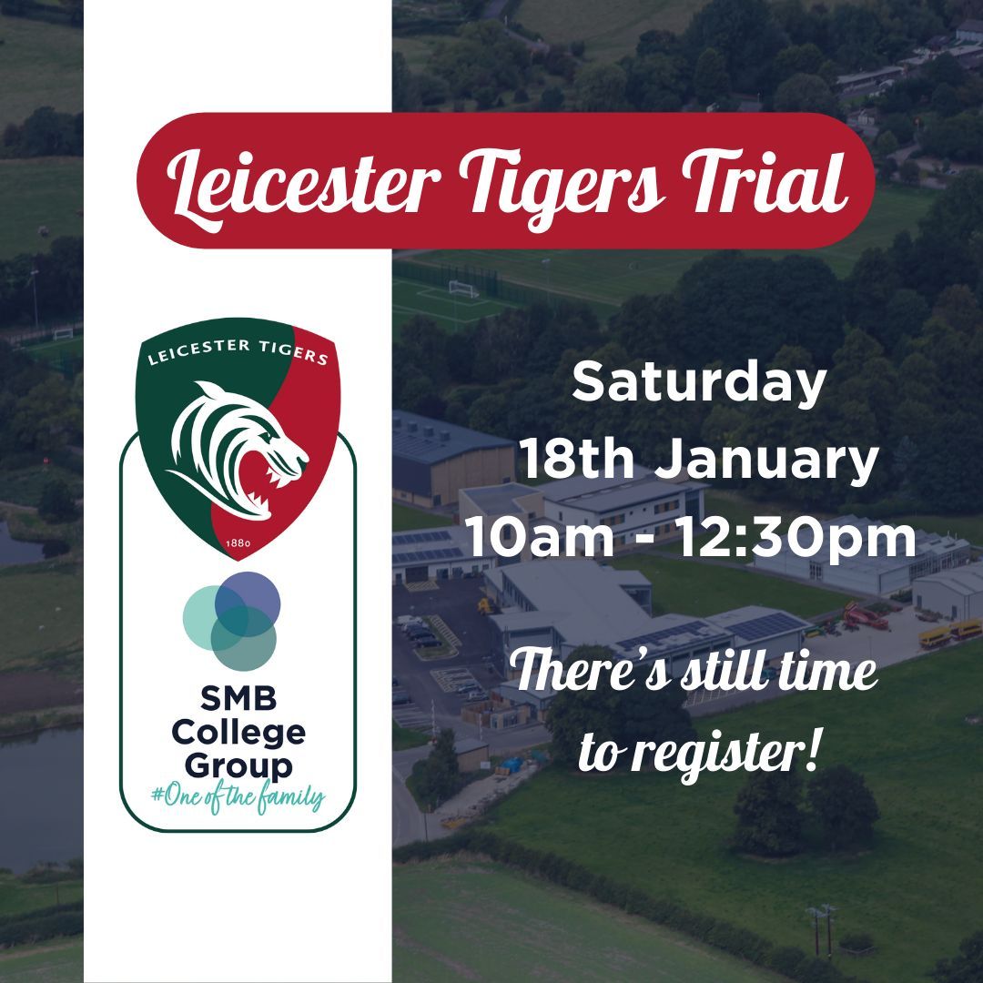 SMB College Group (@smbcollegegroup) on Twitter photo ๐ Calling future rugby stars! ๐
There's still time to register for our first Leicester Tigers trial date, which is taking place TOMORROW at our Brooksby Campus.
Check out the following link to secure your space! ๐ buff.ly/3D6pXKm
#OneoftheFamily | <a href="/leicestertigers/">Leicester Tigers</a> ๐ Calling future rugby stars! ๐
There's still time to register for our first Leicester Tigers trial date, which is taking place TOMORROW at our Brooksby Campus.
Check out the following link to secure your space! ๐ buff.ly/3D6pXKm
#OneoftheFamily | <a href="/leicestertigers/">Leicester Tigers</a>