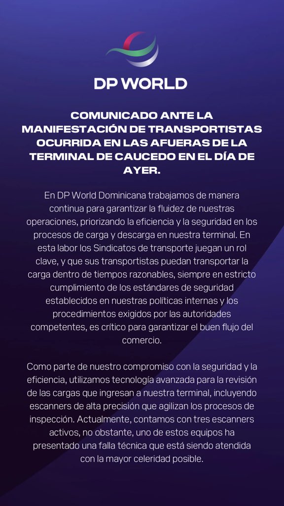 DP World Dominicana tweet media