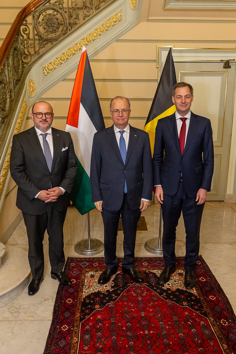 Alexander De Croo 🇧🇪🇪🇺 (@alexanderdecroo) on Twitter photo I expressed our support for the ceasefire agreement to PM Mohammed Mustafa <a href="/PalestinePMO/">PM of Palestine</a>
This is a pivotal opportunity to release the remaining hostages and provide urgent humanitarian aid to Gaza.
A postwar peace based on a two-state solution is the only way forward for all. I expressed our support for the ceasefire agreement to PM Mohammed Mustafa <a href="/PalestinePMO/">PM of Palestine</a>
This is a pivotal opportunity to release the remaining hostages and provide urgent humanitarian aid to Gaza.
A postwar peace based on a two-state solution is the only way forward for all.