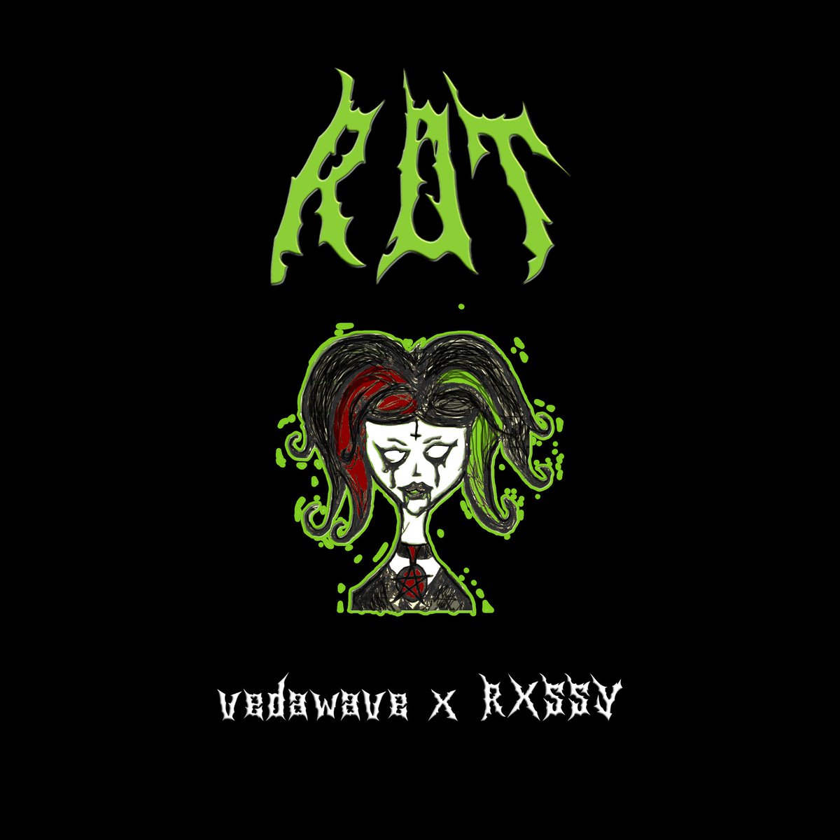 Vedawave's tweet photo. Our new song 'Rot' is out now!! @rxssisgross 🧟‍♀️

#emorap #trapmetal #vedawave https://t.co/WcKEXoITfR