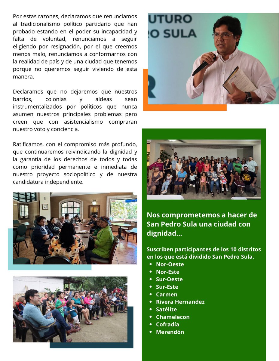 🚨‼️ ¡San Pedro Sula merece dignidad! ✊🏽

‼️ Hoy reafirmamos nuestro compromiso con la revolución de la dignidad: un proyecto independiente liderado por Víctor Fernández, que pone a las personas trabajadoras, emprendedoras y vulnerables en el centro de la transformación social.