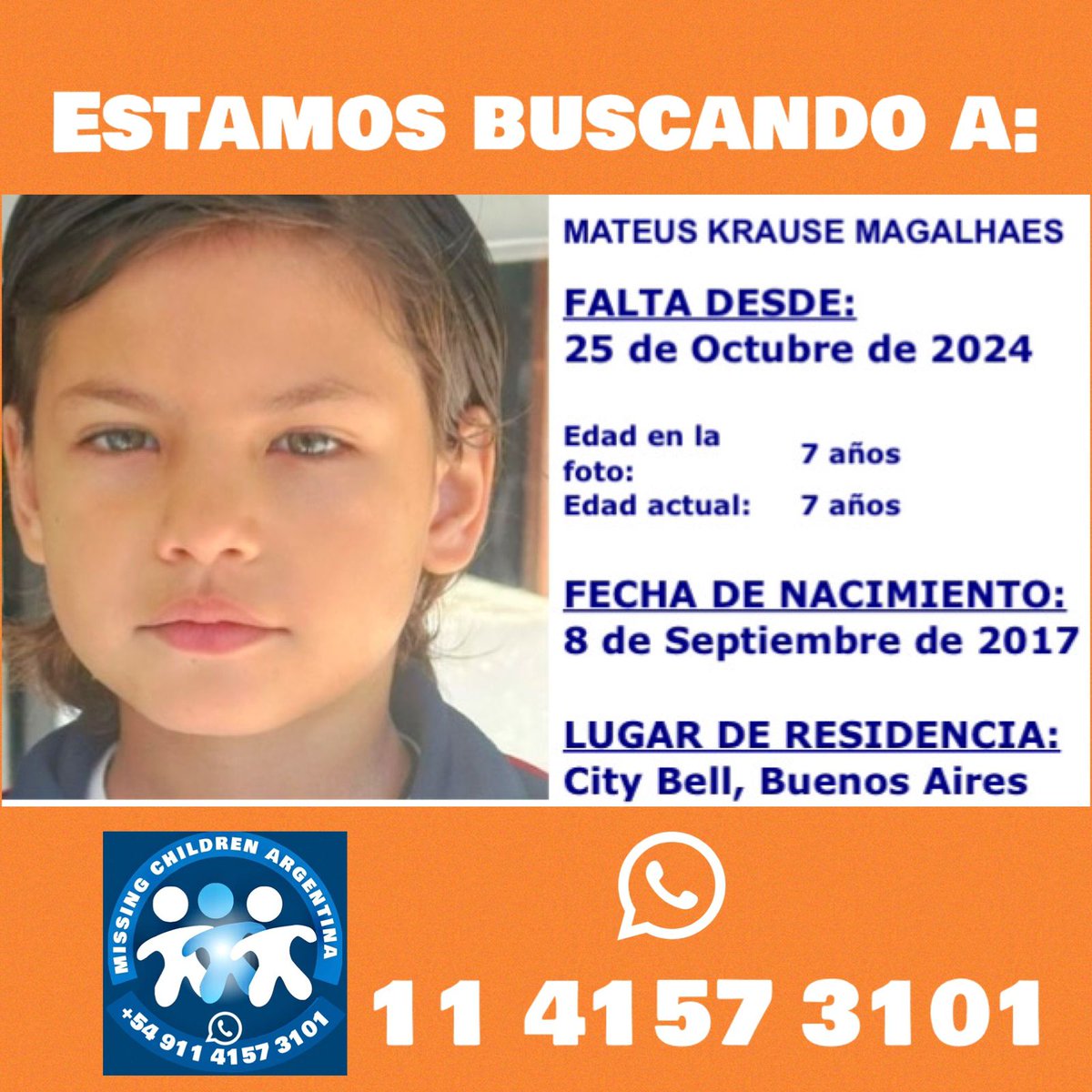 🆘 DESAPARECIDOS
Alerta internacional RIAPD 🇦🇷
#sosdesaparecidos #Desaparecido #Missing
riapd.org