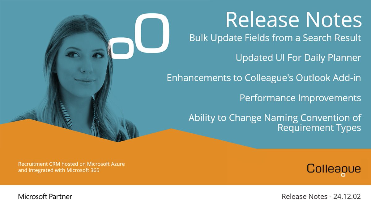 ColleagueRS's tweet photo. 24.12.02 - See our latest release notes on the new build of Colleague: https://t.co/hcn5MChfa6 #colleague #agiledevelopment #recruitmentcrm https://t.co/W27XUPsx4X