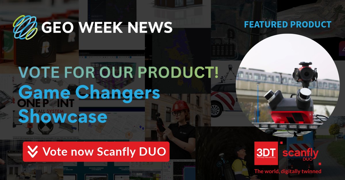 scanfly3dt's tweet photo. Join Geo Week 2025! 🗳️ #Scanfly #DUO is a Game Changer!

Vote for us in the Showcase &amp; help transform geospatial workflows. Your vote counts! #GeoWeek2025
Vote Now: https://t.co/EDqeZeJoap

Start digitizing your road today with #SCANFLY #DUO! https://t.co/0M9F1c4AyC