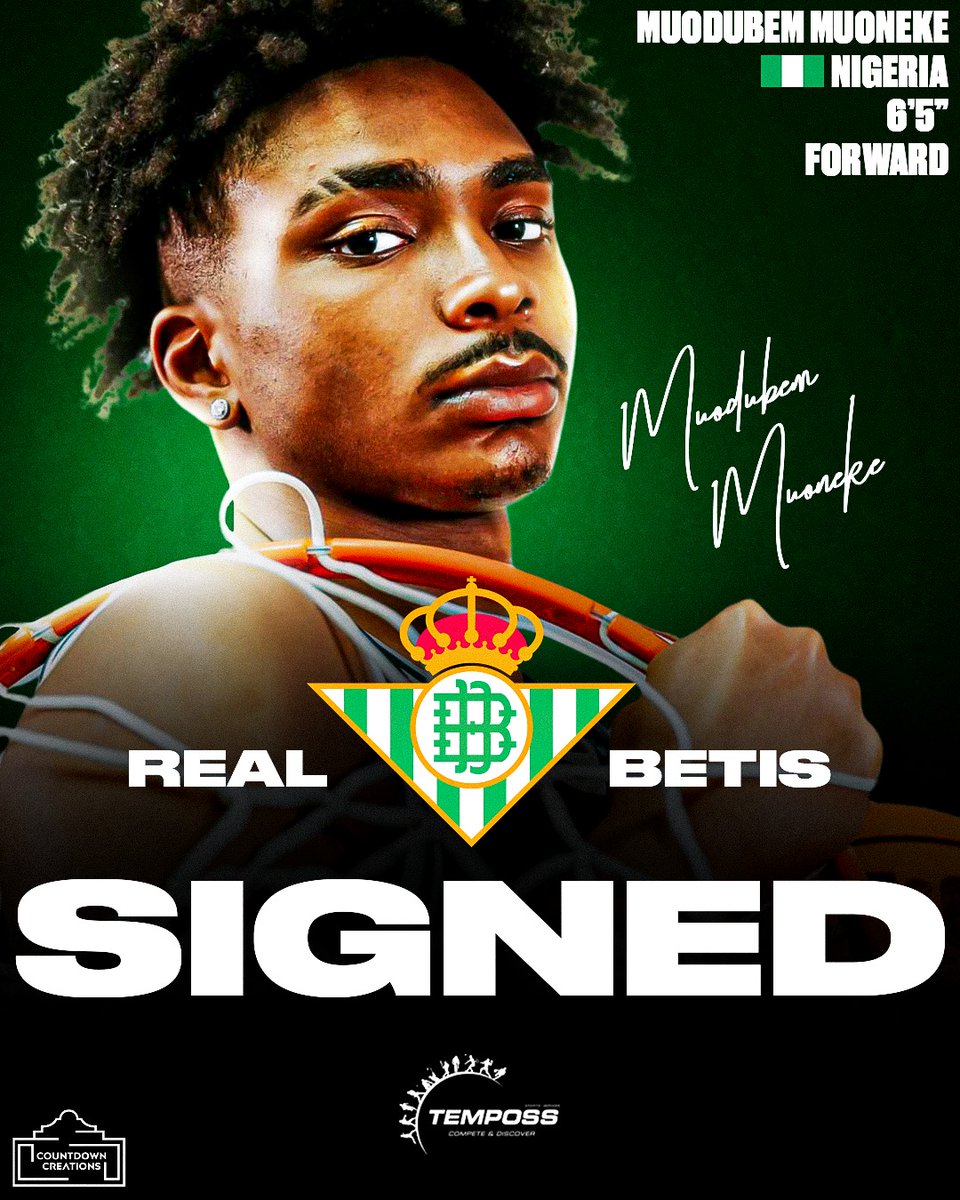 All-N-One Sports Services (@allnonesports1) on Twitter photo ๐ฅ๐ฅ๐ฅ๐ฅ๐ฅ๐ฅ๐ฅ๐ซ๐๐ฐ
JUST INโฌ๏ธ
6'5" Nigerian ๐ณ๐ฌ Forward, Muodubem Muoneke <a href="/muodubem/">Muo Dubem Muoneke๐ณ๐ฌ๐จ๐ฉ๐บ๐ธ</a> has signed a European professional basketball contract with Real Betis <a href="/RealBetisBasket/">Real Betis Baloncesto</a> in Sevilla, Spain. This comes after a 3-year stint in the NCAA.
<a href="/4YFilms/">๐ฝ๐ ๐ฃ๐๐ง๐๐ฃ ๐๐ ๐ฆ๐๐ ๐ฝ๐๐๐๐ค SPORTS ๐ฅ</a> <a href="/TexasHoopsGASO/">TexasHoops/GASO ๐</a> <a href="/GASOMass/">Ryan Massad ๐</a> ๐ฅ๐ฅ๐ฅ๐ฅ๐ฅ๐ฅ๐ฅ๐ซ๐๐ฐ
JUST INโฌ๏ธ
6'5" Nigerian ๐ณ๐ฌ Forward, Muodubem Muoneke <a href="/muodubem/">Muo Dubem Muoneke๐ณ๐ฌ๐จ๐ฉ๐บ๐ธ</a> has signed a European professional basketball contract with Real Betis <a href="/RealBetisBasket/">Real Betis Baloncesto</a> in Sevilla, Spain. This comes after a 3-year stint in the NCAA.
<a href="/4YFilms/">๐ฝ๐ ๐ฃ๐๐ง๐๐ฃ ๐๐ ๐ฆ๐๐ ๐ฝ๐๐๐๐ค SPORTS ๐ฅ</a> <a href="/TexasHoopsGASO/">TexasHoops/GASO ๐</a> <a href="/GASOMass/">Ryan Massad ๐</a>