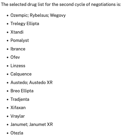 Building Back Together (@buildingback_us) on Twitter photo Thanks to the Inflation Reduction Act signed by <a href="/POTUS/">President Donald J. Trump</a>, Medicare is set to negotiate prices for 15 more life-saving drugs! 💊💪
Here’s the next round of medications included 👇 Thanks to the Inflation Reduction Act signed by <a href="/POTUS/">President Donald J. Trump</a>, Medicare is set to negotiate prices for 15 more life-saving drugs! 💊💪
Here’s the next round of medications included 👇