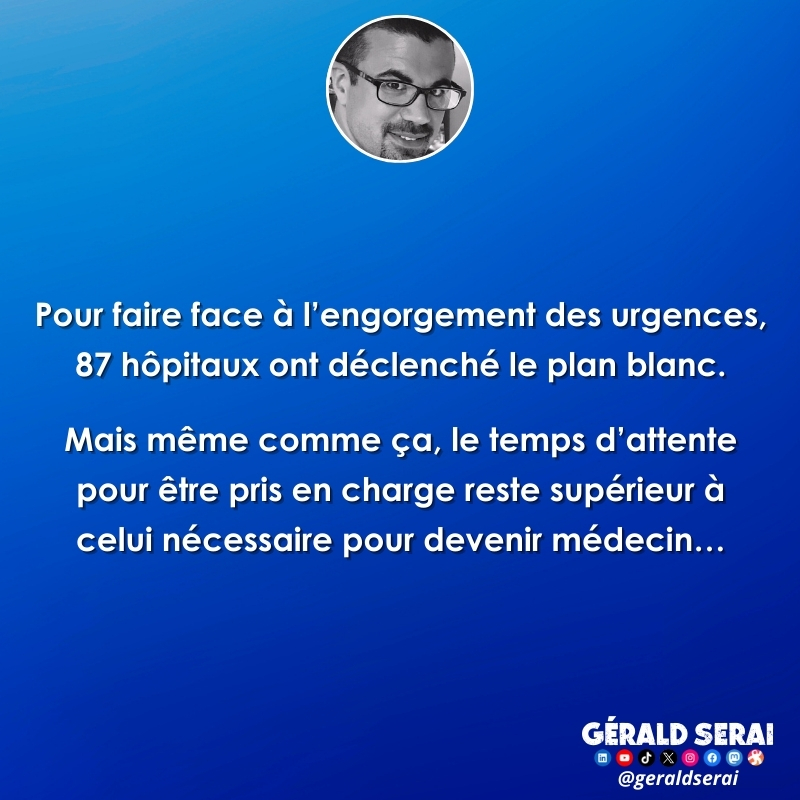 GeraldSerai's tweet photo. #bfn #breakingfakenews #humour #brèves #actualité #hopitaux #engorgement #planblanc #urgences
Impertinemment vôtre ! 😜🔔 https://t.co/ufEhTmmSNO