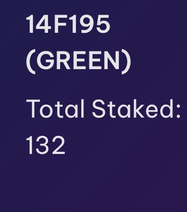 132 14F195 NFTs being staked!

They like Solana Green