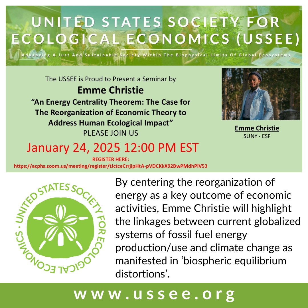 US Society for Ecological Economics tweet media